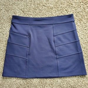 Athleta Skirt Womens Size XL Navy Blue Blizzard Fleece Lined XLarge Stretch